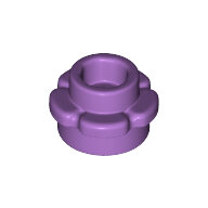 LEGO Medium Lavender Plate, Round 1 x 1 with Flower Edge (5 Petals) 24866 - 6209684