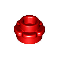 LEGO Red Plate, Round 1 x 1 with Flower Edge (5 Petals) 24866 - 6206148