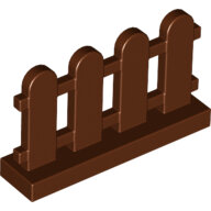 LEGO Reddish Brown Fence 1 x 4 x 2 Paled (Picket) 33303 - 6150305