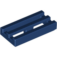 LEGO Dark Blue Tile, Modified 1 x 2 Grille with Bottom Groove / Lip 2412b - 6022579