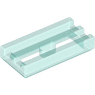 LEGO Trans-Light Blue Tile, Modified 1 x 2 Grille with Bottom Groove / Lip 2412b - 4143190