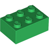 LEGO Green Brick 2 x 3 3002 - 4109674