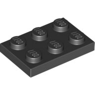 LEGO Black Plate 2 x 3 3021 - 302126