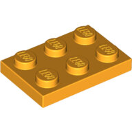 LEGO Bright Light Orange Plate 2 x 3 3021 - 6097503