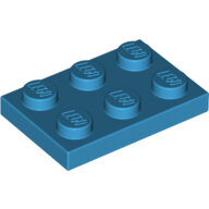 LEGO Dark Azure Plate 2 x 3 3021 - 6144149
