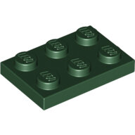 LEGO Dark Green Plate 2 x 3 3021 - 4650244