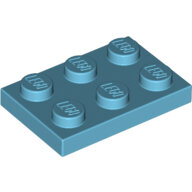 LEGO Medium Azure Plate 2 x 3 3021 - 4619513