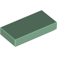 LEGO Sand Green Tile 1 x 2 with Groove 3069b - 4616578
