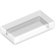 LEGO Trans-Clear Tile 1 x 2 with Groove 3069b - 6251294