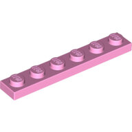 LEGO Bright Pink Plate 1 x 6 3666 - 6058222