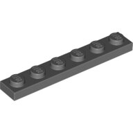 LEGO Dark Bluish Gray Plate 1 x 6 3666 - 4211056