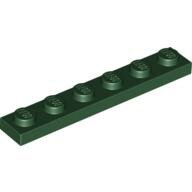 LEGO Dark Green Plate 1 x 6 3666 - 4245566