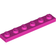 LEGO Dark Pink Plate 1 x 6 3666 - 6097094