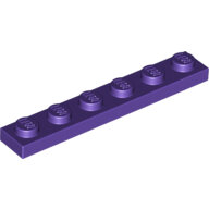 LEGO Dark Purple Plate 1 x 6 3666 - 4655691