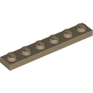 LEGO Dark Tan Plate 1 x 6 3666 - 6015424
