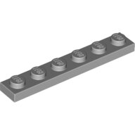LEGO Light Bluish Gray Plate 1 x 6 3666 - 4211438