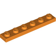 LEGO Orange Plate 1 x 6 3666 - 4173332