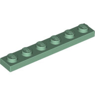 LEGO Sand Green Plate 1 x 6 3666 - 6099187