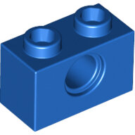 LEGO Blue Technic, Brick 1 x 2 with Hole 3700 - 370023