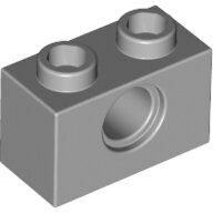 LEGO Light Bluish Gray Technic, Brick 1 x 2 with Hole 3700 - 4211440
