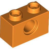 LEGO Orange Technic, Brick 1 x 2 with Hole 3700 - 6136553