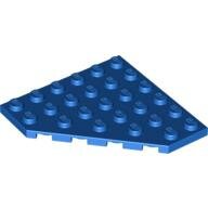 LEGO Blue Wedge, Plate 6 x 6 Cut Corner 6106 - 4579039