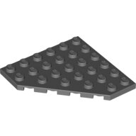 LEGO Dark Bluish Gray Wedge, Plate 6 x 6 Cut Corner 6106 - 4211059