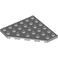 LEGO Light Bluish Gray Wedge, Plate 6 x 6 Cut Corner 6106 - 4211520