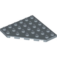 LEGO Sand Blue Wedge, Plate 6 x 6 Cut Corner 6106 - 6157654