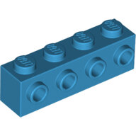 LEGO Dark Azure Brick, Modified 1 x 4 with 4 Studs on 1 Side 30414 - 6250001