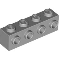 LEGO Light Bluish Gray Brick, Modified 1 x 4 with 4 Studs on 1 Side 30414 - 4211636