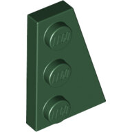 LEGO Dark Green Wedge, Plate 3 x 2 Right 43722 - 6167130