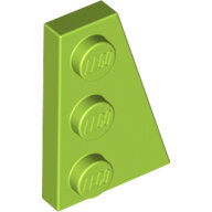 LEGO Lime Wedge, Plate 3 x 2 Right 43722 - 4539908