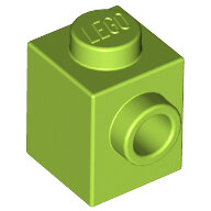 LEGO Lime Brick, Modified 1 x 1 with Stud on 1 Side 87087 - 6073026