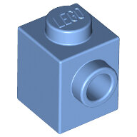 LEGO Medium Blue Brick, Modified 1 x 1 with Stud on 1 Side 87087 - 4649756