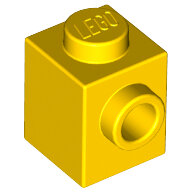 LEGO Yellow Brick, Modified 1 x 1 with Stud on 1 Side 87087 - 4624985