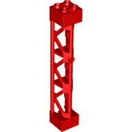 LEGO Red Support 2 x 2 x 10 Girder Triangular Vertical - Type 4 - 3 Posts, 3 Sections 95347 - 6250028