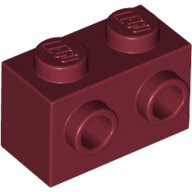 LEGO Dark Red Brick, Modified 1 x 2 with Studs on 1 Side 11211 - 6252545