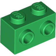 LEGO Green Brick, Modified 1 x 2 with Studs on 1 Side 11211 - 6129807