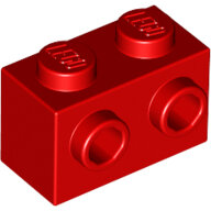 LEGO Red Brick, Modified 1 x 2 with Studs on 1 Side 11211 - 6019155