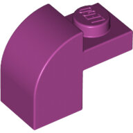 LEGO Magenta Brick, Modified 1 x 2 x 1 1/3 with Curved Top 6091 - 6109953
