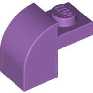 LEGO Medium Lavender Brick, Modified 1 x 2 x 1 1/3 with Curved Top 6091 - 4625616