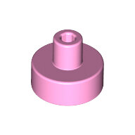 LEGO Bright Pink Tile, Round 1 x 1 with Bar and Pin Holder 20482 - 6230579