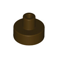 LEGO Dark Brown Tile, Round 1 x 1 with Bar and Pin Holder 20482 - 6250161