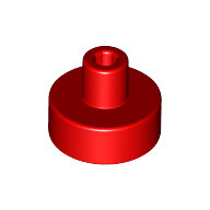 LEGO Red Tile, Round 1 x 1 with Bar and Pin Holder 20482 - 6215539
