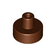 LEGO Reddish Brown Tile, Round 1 x 1 with Bar and Pin Holder 20482 - 6186673