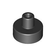 LEGO Black Tile, Round 1 x 1 with Bar and Pin Holder 20482 - 6186675