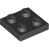 LEGO Black Plate 2 x 2 3022 - 302226