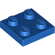 LEGO Blue Plate 2 x 2 3022 - 302223