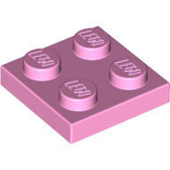 LEGO Bright Pink Plate 2 x 2 3022 - 6096589